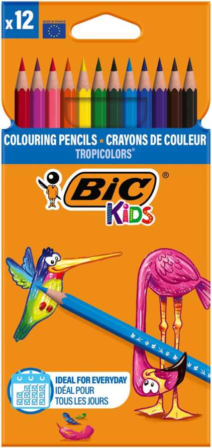 Bic Tropicolor2 Boya Kalemi Uzun 12`li Kutu